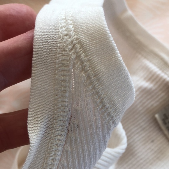 Evie Ribbed Cream Tank top Size Large - Picture 9 of 9